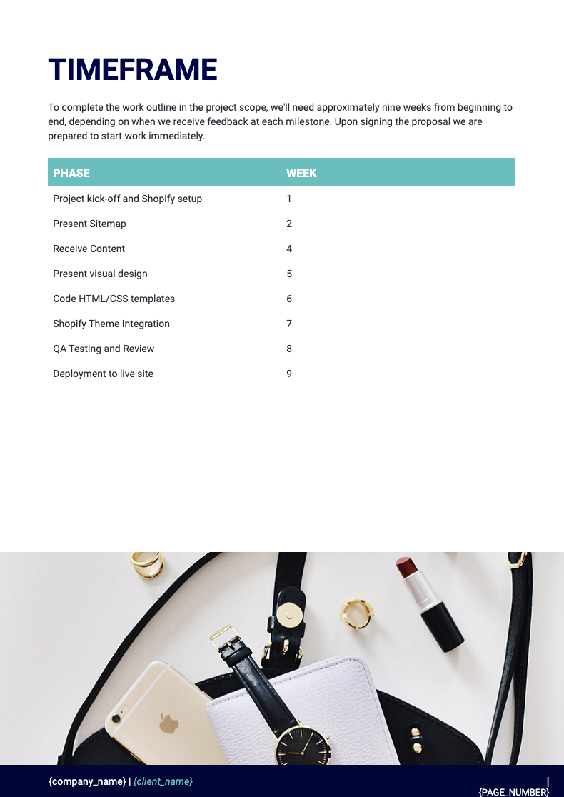 Shopify Proposal Template